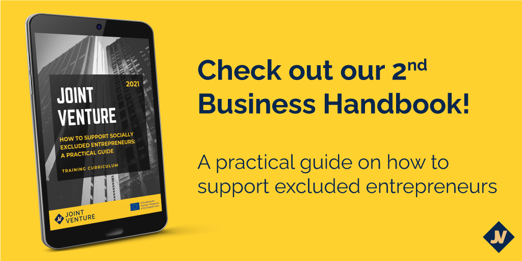 How can we support entrepreneurs at risk of #socialexclusion to make their business ideas come true? Our 2nd business handbook provides a practical guide to the #incubation methodology developed in the #JointVenture project.
Download it at 👉 lnkd.in/ebgifECS