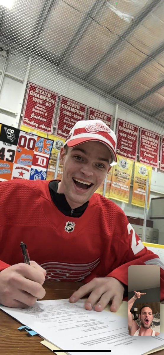 <a href="/Carter_Mazur/">Carter Mazur</a> could not be happier, keep living your dream and happy birthday! <a href="/DetroitRedWings/">Detroit Red Wings</a> <a href="/DU_Hockey/">Denver Hockey</a>