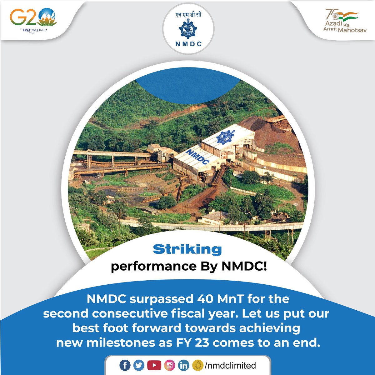 nmdclimited's tweet image. Our growth is a service to the nation. FY23 has witnessed NMDC's resilience in the face of all challenges and we must end the year on a high note. NMDC’s glory is at the heart of nation building.

#NMDC #FY2023 #FinancialYear