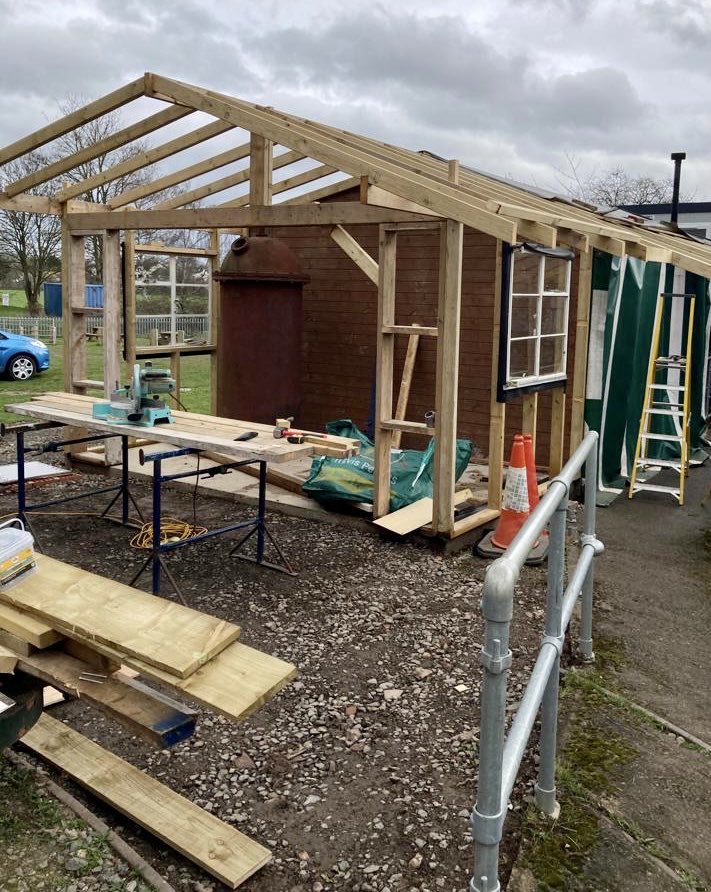 WaterworkMuseum's tweet photo. News from ⁦@WaterworkMuseum⁩ today - we have pupils in from #GorsleyGoff primary school, the 7th class to visit this term. The #safety barrier has been installed in the Southall Gallery &amp; good progress is seen on the #Brockhampton pump display shed.  #AlwaysSomethingNew https://t.co/IM4x8AmiV8