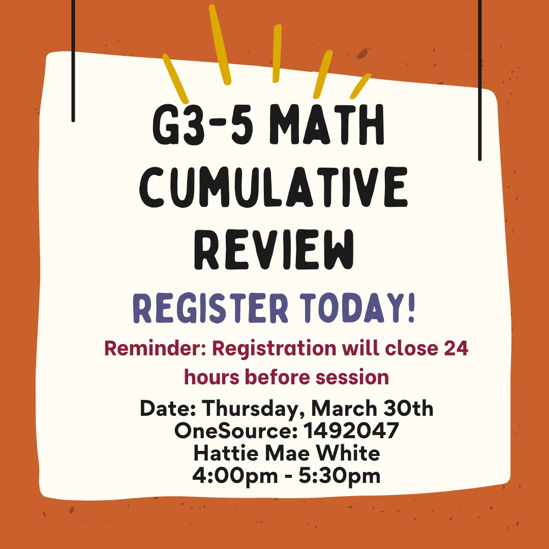 📣 Register Today!