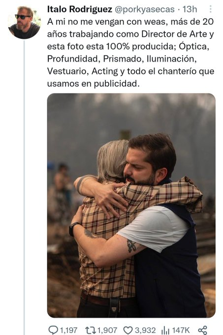 NHTS18's tweet photo. @BotCheckerCL @BotCheckerCL predicando con la mano en la tula, calladito cuando su líder supremo "El #merluzo " uso con fines políticos a esa persona afectada por el incendio

Este zurdo además de chanta de macetero titulado de Udemy en IA,Data Science,Hacking,Eco. entre otros son Hipócritas🤡 https://t.co/N2RGx5kVhe