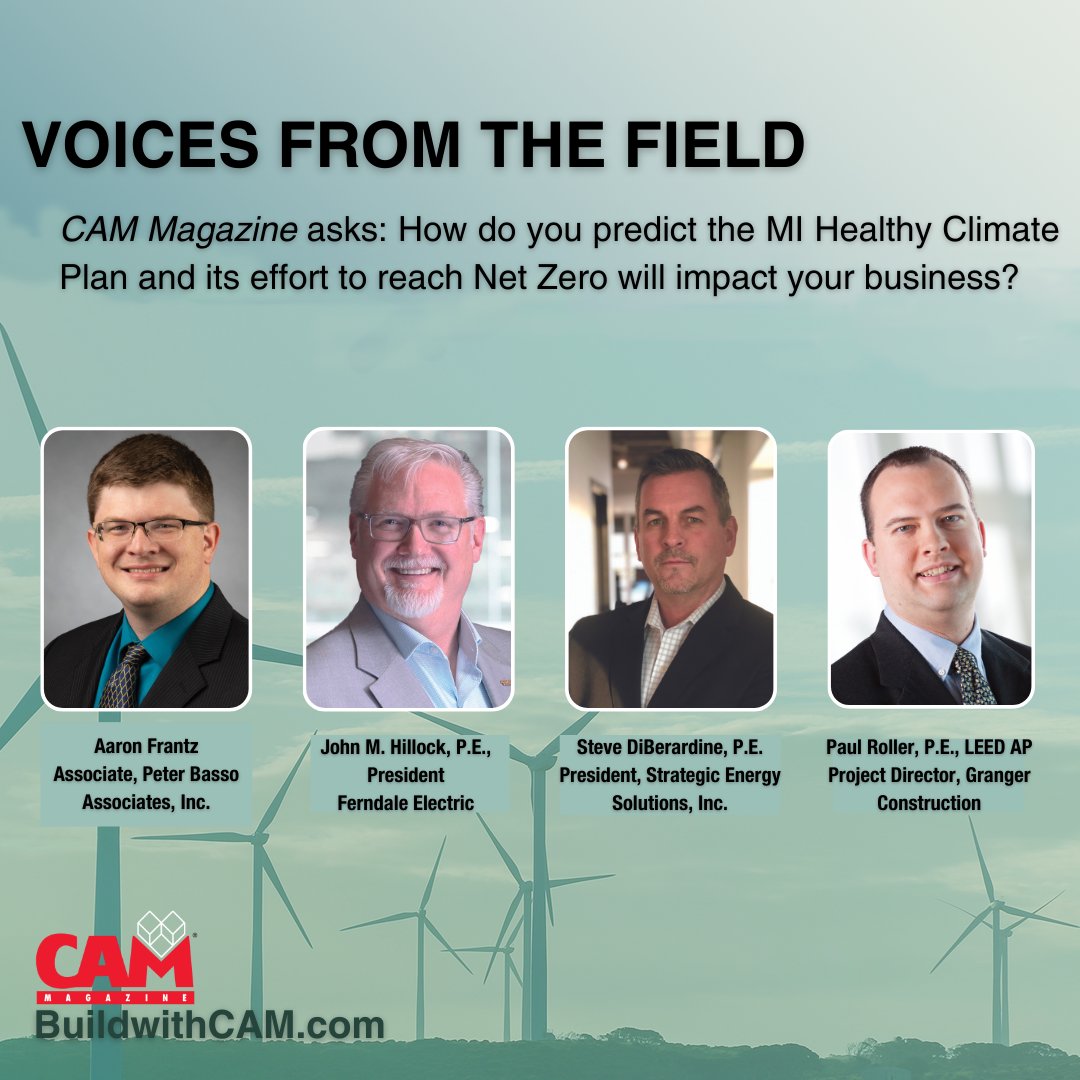 Industry leaders chime in on how the MI Healthy Climate Plan could impact their business. Read their responses on page 18 of the March issue of CAM Magazine. 
BuildwithCAM.com/cam-magazine
 
#CAMMagazine #CAMMag #BuildwithCAM #MichiganConstruction