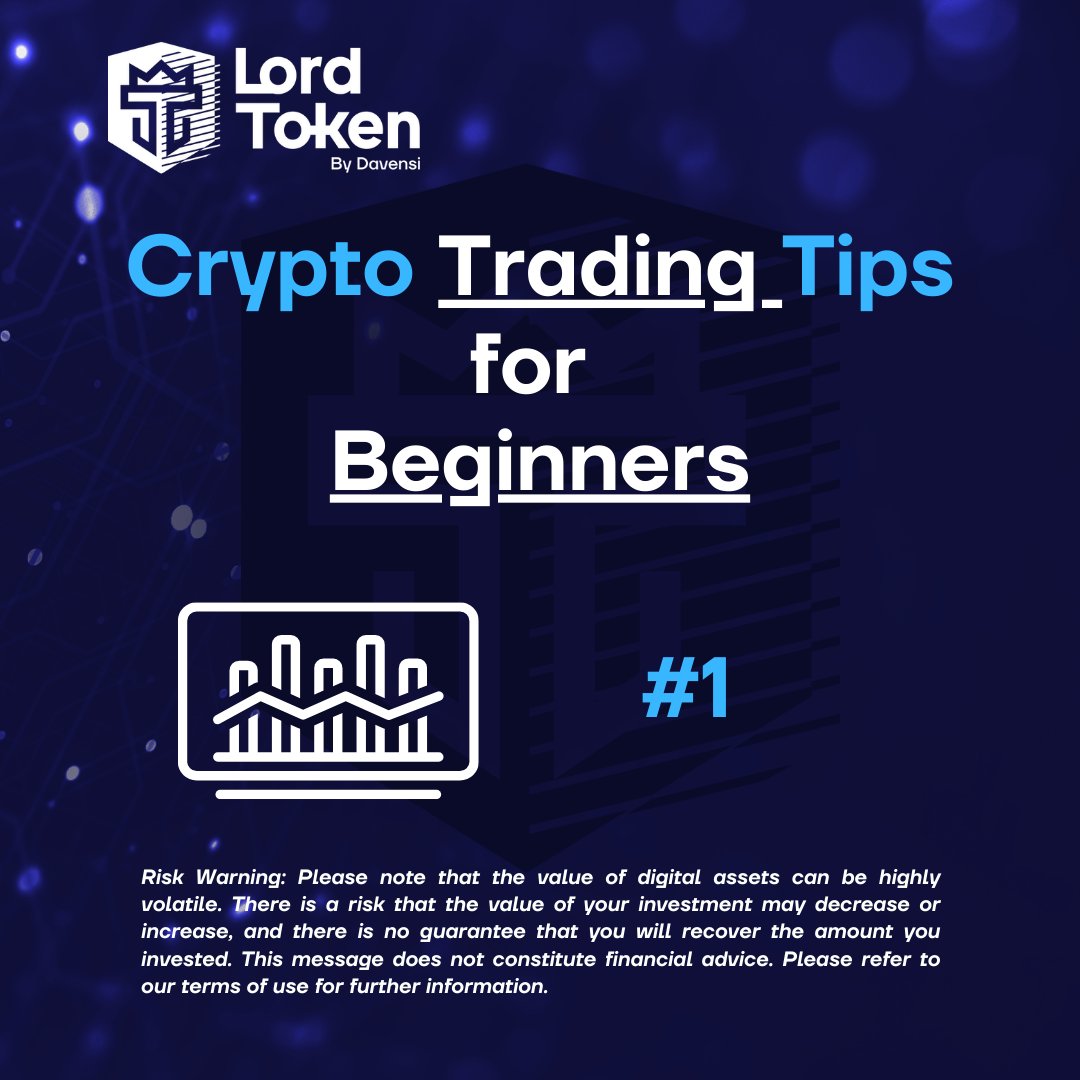 Davensi_off's tweet photo. 🌟 Crypto Trading Tips for Beginners #1 🚀
Starting your crypto journey? LordToken's got you covered!✅

🚀 1. Educate yourself: learn basics & market trends
🔐 2. Prioritize security: use secure wallets & reputable exchanges like https://t.co/YjWKLwoSIS
💹 3. Diversify your portfolio: minimize risk & seize opportunities

More tips soon! #crypto #LordToken