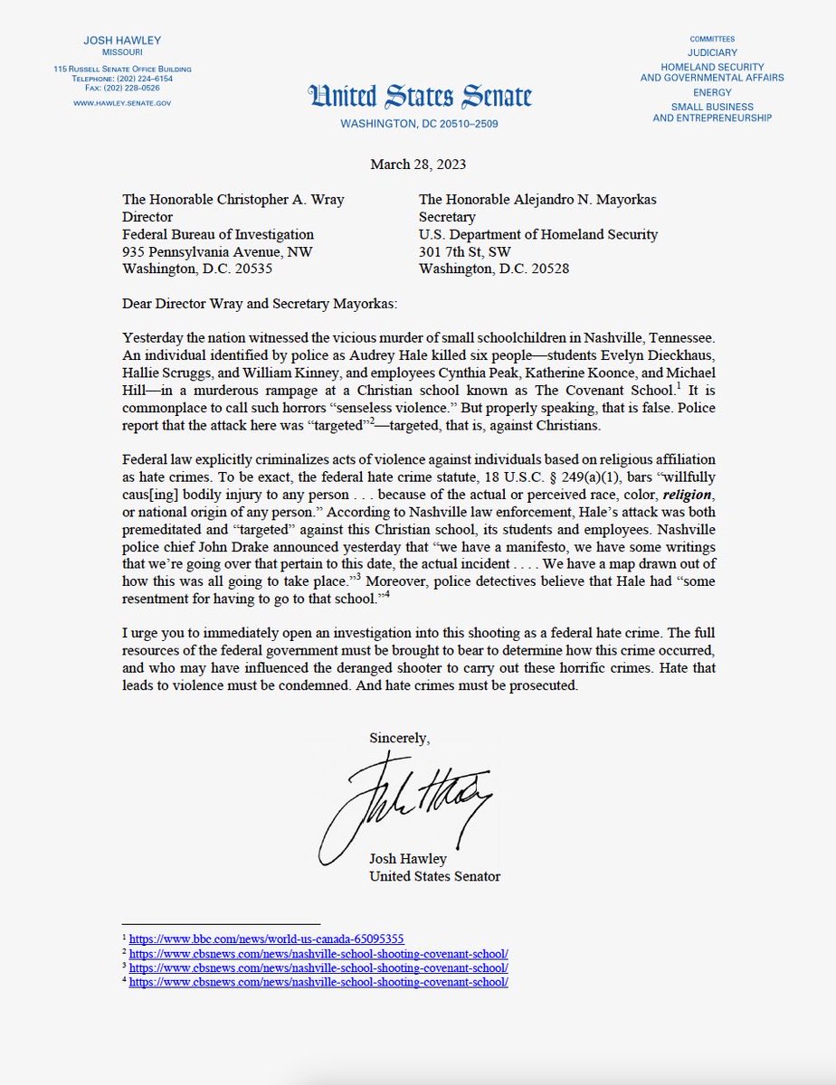 Josh Hawley tweet media