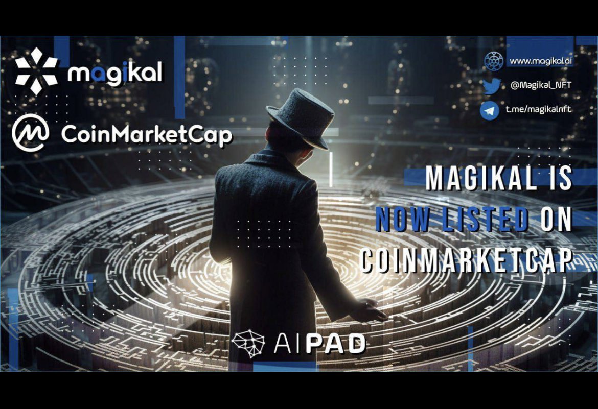 Adventure_07770's tweet photo. 🔥#Magikal is now listed on #CoinMarketCap

🚀Let's get #Magikal trending on CMC!

👉 https://t.co/hDQPSmfvN7

▪️Website: https://t.co/wst5tncowA
▪️Twitter: https://t.co/JGAEATQ5z5
▪️Telegram: https://t.co/9eEh5uCT1j
▪️Discord: https://t.co/RfKzvyMI5x https://t.co/lhFMpTVNb7