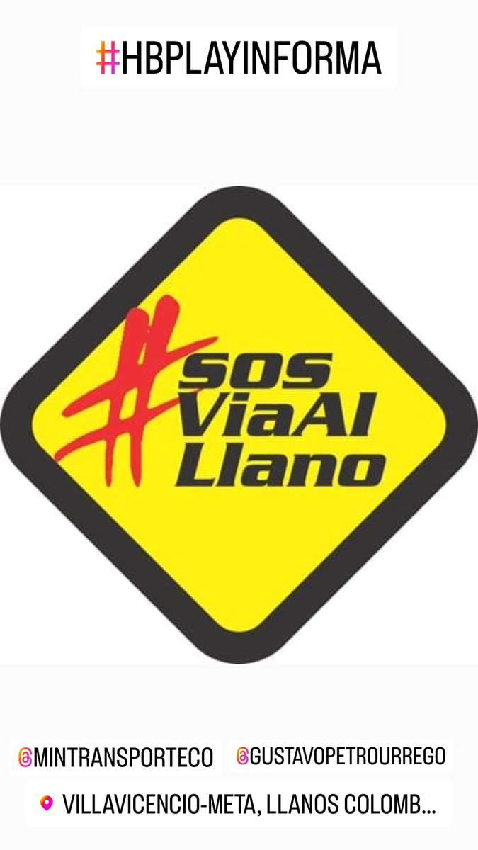 hbplay1's tweet photo. Hoy enviamos un mensaje pidiendo la solidaridad de toda Colombia en nuestro esfuerzo para que el Gobierno Nacional nos ayude con la vía al Llano.
#SosVíaAlLlano #HbPlayInforma @MinTransporteCo @MintrabajoCol @FranciaMarquezM https://t.co/vU8BPd21iv