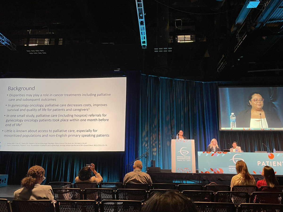 amarantac's tweet photo. The best of the rest! Come for the La Croix, stay for the talks. Palliative care in our gyn onc population. So proud of M. Fatima Reyes @BIDMC_ObGyn @UCSF_ObGynRS @UCSF_LCOE @UCSFHospitals @SGO_org #sgo2023 #SGOMtg https://t.co/1Iyfo1j9kF