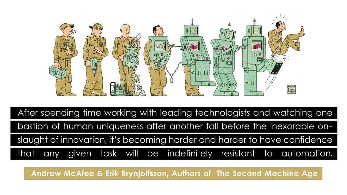 BaseIncomeQuote's tweet image. It’s becoming harder and harder to have confidence that any given task will be indefinitely resistant to automation. #BasicIncome
