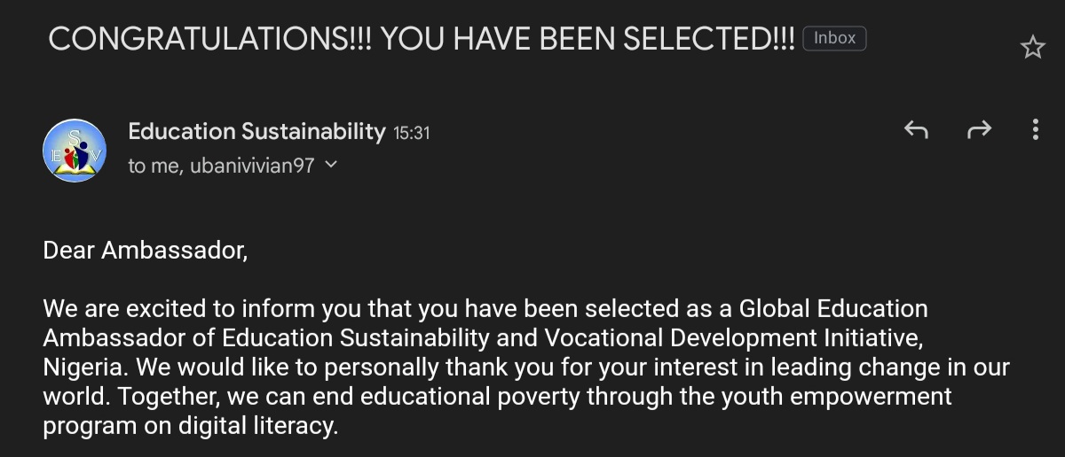 NClovette's tweet photo. Glad to have been selected as one of the Global Education Ambassadors.
#GEA  is a network of trailblazing and exceptional change makers taking a stand to end the educational poverty in Africa. 
#GEAP2022 #IamaGEA #education #advocacymatters #educationforall #DigitalTransformation https://t.co/6KHZVxkZkG