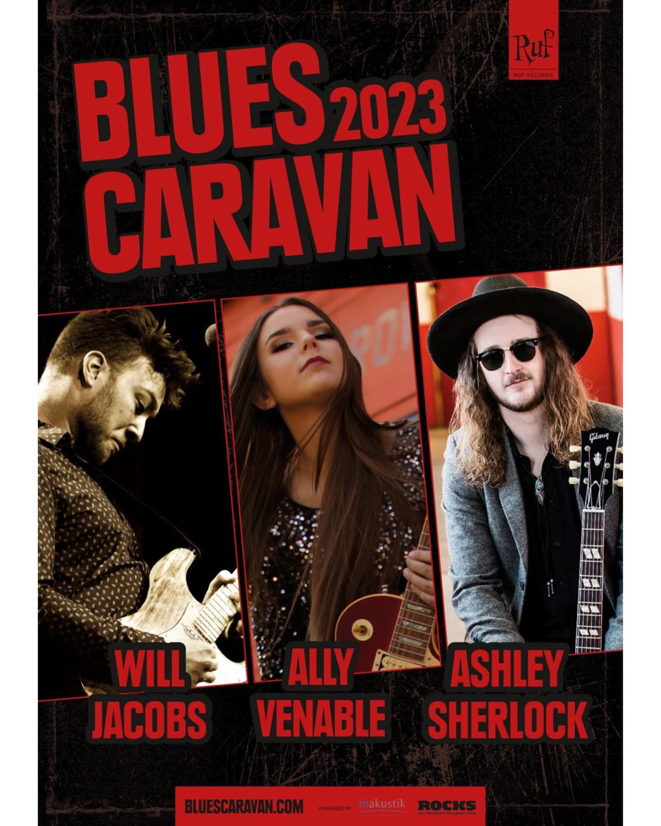 BluesCaravan's tweet photo. The 2023 Blues Caravan will be performing at Manitu in Forst, Germany on April 15th!
🎟️ 𝐓𝐈𝐂𝐊𝐄𝐓𝐒 & 𝐈𝐍𝐅𝐎: https://t.co/ZpxYBEVQsy
#manitu @allyvenableband @WillJacobsBand #ashleysherlock @RufRecords @BluesBrat https://t.co/v9eI1AVKO8