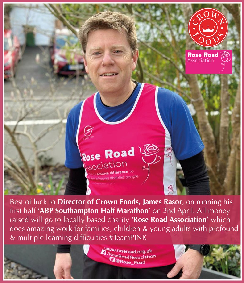 Excited to announce that our very own director, James Rasor will be running his first Southampton <a href="/ABPMarathon/">ABP Southampton Marathon</a> Sun 2nd April raise money for <a href="/Rose_Road/">RoseRoadAssociation</a> 
Interested in supporting: rb.gy/tlh1ta
Best of luck!! 🏃🏅👏
#TeamPINK #halfmarathon #ABPMarathon #MakeADifference