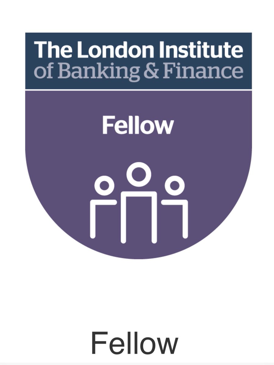 Thank you to the London Institute of Banking and Finance for making me a fellow of that illustrious institution.