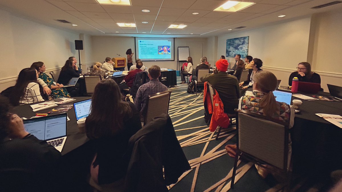 Throughline Learning (formerly Highlander Inst) (@throughlinelrng) on Twitter photo Chief Innovation Officer <a href="/Malika_Ali/">Malika Ali</a> kicks off our #SRIA23 session by centering the conversation on a student story. Grateful for the energy & engagement in the room today! Chief Innovation Officer <a href="/Malika_Ali/">Malika Ali</a> kicks off our #SRIA23 session by centering the conversation on a student story. Grateful for the energy & engagement in the room today!
