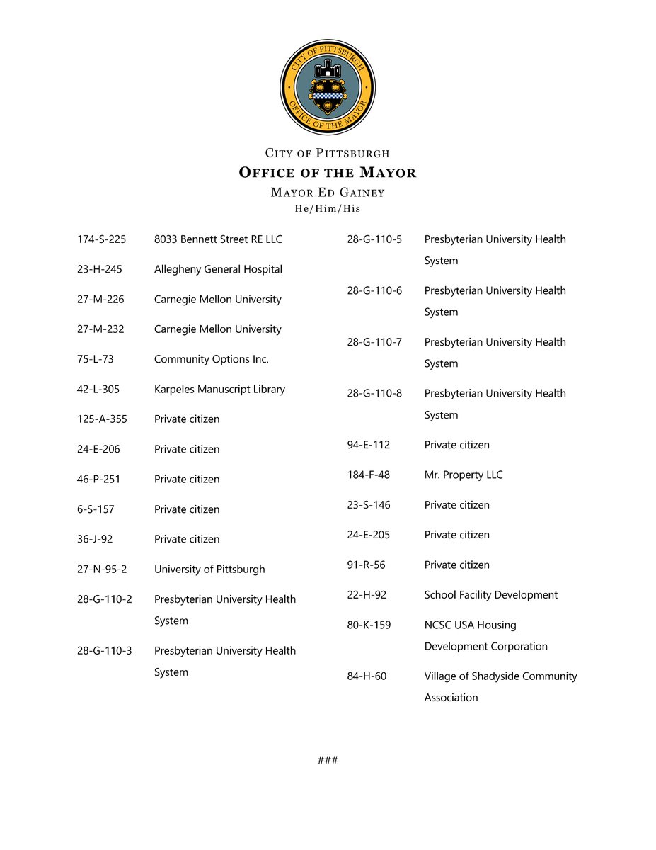 Mayor Ed Gainey on Twitter "Today, the Finance department will send a