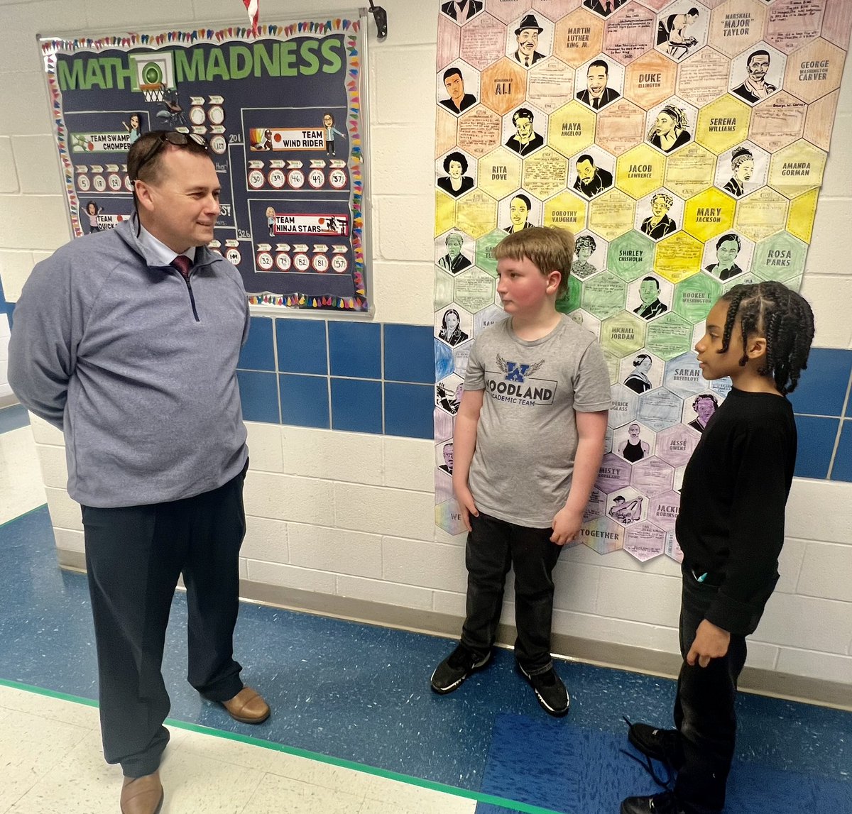 Shout out to two fabulous, young men <a href="/HardinWESEagles/">Woodland Elementary</a> who tested out of their <a href="/CurriculumAssoc/">Curriculum Associates</a> i-Ready Reading My Path program as 4️⃣th grade students!👏🏼 Below, Gabe Hudson, Dawn Tarquinio, WES Principal, &amp; Julian Howell. 🦅 #HCSBetterTogether #ReadersAreLeaders #GoalsSetAndMet