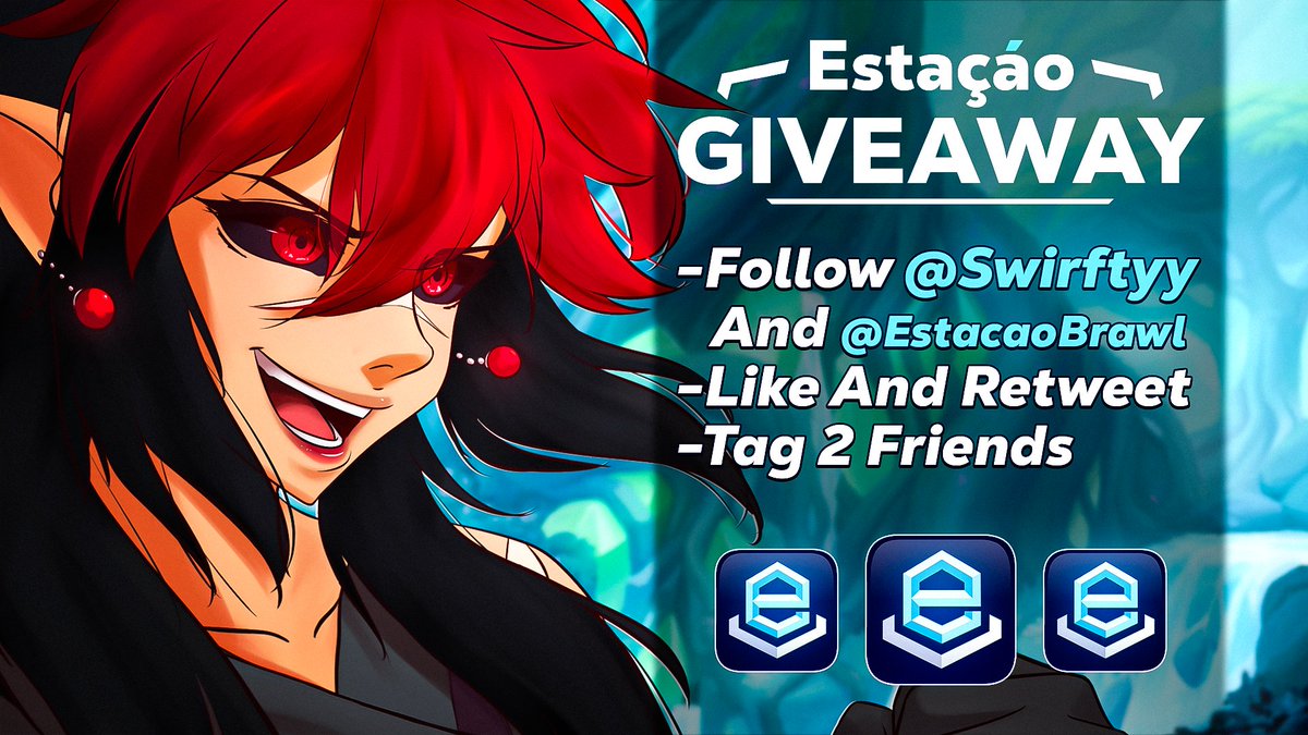 SiB | Swirft (@swirftyy) on Twitter photo 🔵 X3 ESTAÇAO AVATARS GIVEAWAY 🔵
🗣️ How to enter:
🥇 Follow <a href="/Swirftyy/">SiB | Swirft</a> & <a href="/EstacaoBrawl/">Estação Brawlhalla</a>
🥈 Like and Retweet
🥉 Tag 2 friends
There will be 3 WINNERS!
THE 3 WINNERS WILL BE DRAWN IN 3 DAYS GL ALL
#Brawlhalla #BrawlhallaGiveaway #Giveaway 🔵 X3 ESTAÇAO AVATARS GIVEAWAY 🔵
🗣️ How to enter:
🥇 Follow <a href="/Swirftyy/">SiB | Swirft</a> & <a href="/EstacaoBrawl/">Estação Brawlhalla</a>
🥈 Like and Retweet
🥉 Tag 2 friends
There will be 3 WINNERS!
THE 3 WINNERS WILL BE DRAWN IN 3 DAYS GL ALL
#Brawlhalla #BrawlhallaGiveaway #Giveaway