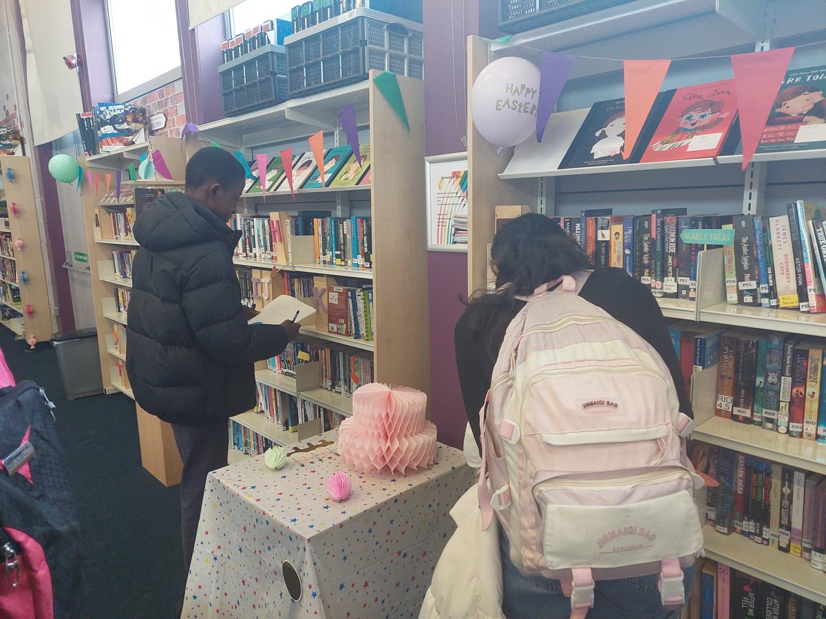 JCSP Library Clogher Road (@jcsplynottlib) on Twitter photo LCA students helped organise a brilliant book-themed Easter Egg Hunt for our JCSP students in the library today ππ«π£π«
There were chocolate treats, bookish trivia, an Easter Egg raffle, a golden egg trophy & a visit from the Easter Bunny π°π€©
<a href="/jcsplibraries/">JCSP Library Project</a> <a href="/ClogherRoadCC/">Clogher Road Community College</a> LCA students helped organise a brilliant book-themed Easter Egg Hunt for our JCSP students in the library today ππ«π£π«
There were chocolate treats, bookish trivia, an Easter Egg raffle, a golden egg trophy & a visit from the Easter Bunny π°π€©
<a href="/jcsplibraries/">JCSP Library Project</a> <a href="/ClogherRoadCC/">Clogher Road Community College</a>