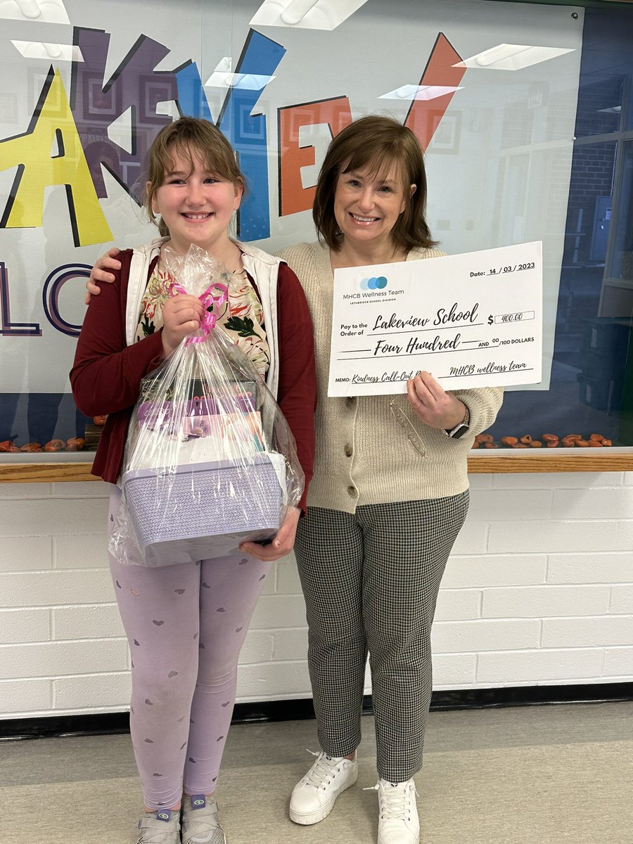 Congratulations to <a href="/Lakeviewleth/">Lakeview Elementary</a> and Nyomi!! Our winners of the Kindness Call-Outs challenge!!