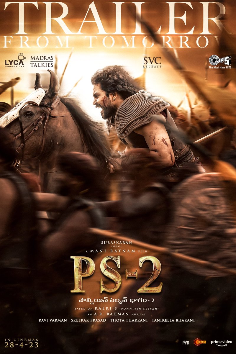 MovieFactory3's tweet image. If there's one thing we're sure of, it's that #Vanthiyathevan is all set to steal our hearts all over again!
#PS2TrailerFromTomorrow
#PS2 #PonniyinSelvan2 #ManiRatnam @arrahman @madrastalkies_ @LycaProductions @Tipsofficial @tipsmusicsouth @IMAX @SVC_official