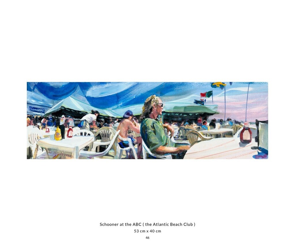 william_heydt's tweet photo. Schooner at the ABC ( the Atlantic Beach Club ) 53 cm x 40 cm

From William Heydt’s latest book, 'Working Newport': a culmination of two decades of watercolors chronicling citizens of Newport at work.
 
Purchase in-store @KITSCH_art_bodega 
Order onl… https://t.co/xjbn1evvAa https://t.co/POYZTWEHHG