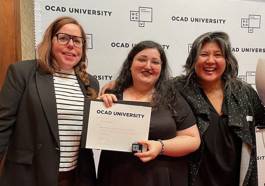 Congratulations to Pauline Aksay, a third-year Experimental Animation student who is the recipient of the Peer Wellness Excellence Award. Pauline has made immeasurable contributions that inspire reflection, resiliency and hope at <a href="/OCAD/">OCAD University</a>