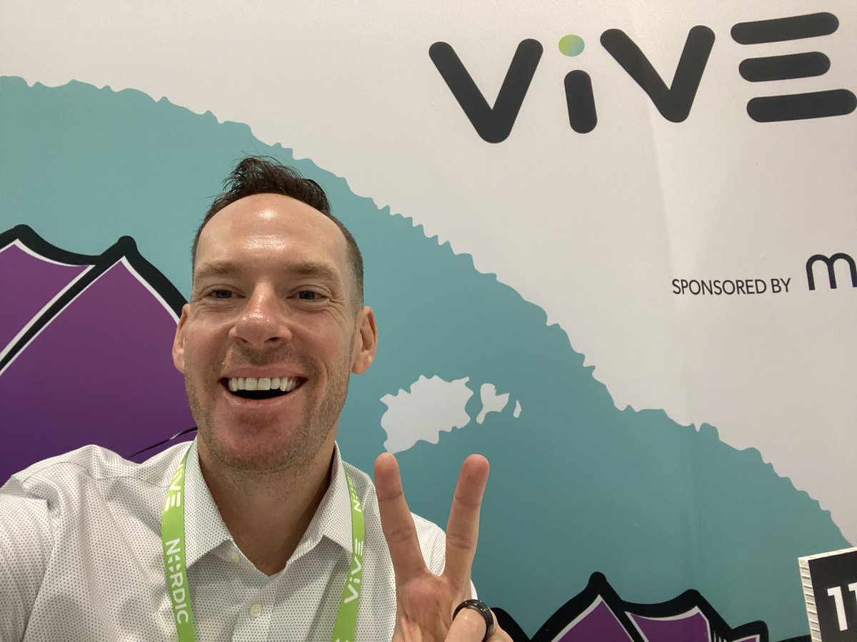 Back at it at #VIVE2023 for Day 2. The two also stands for the number of espresso shots needed after 23 meetings yesterday.