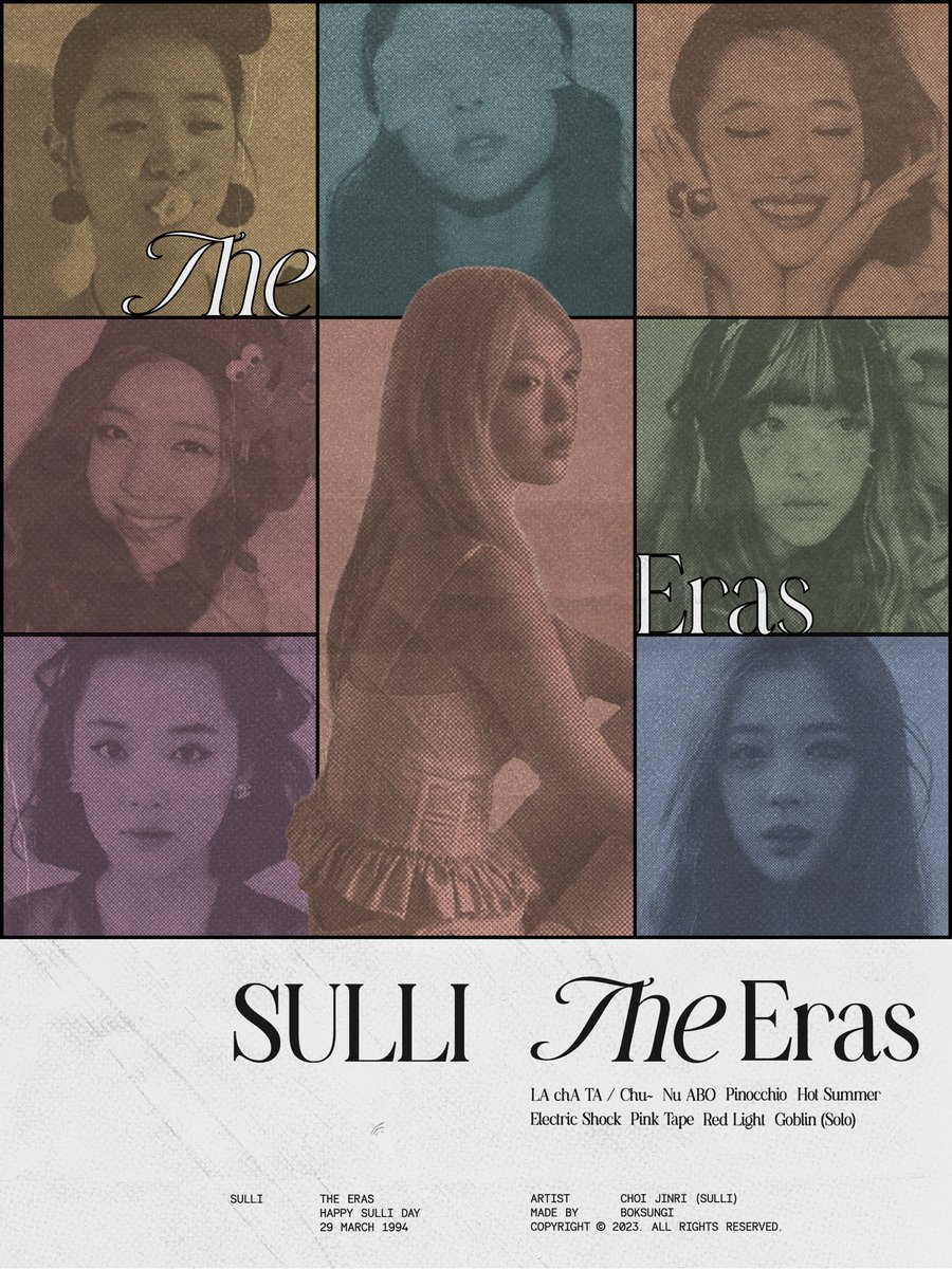 boksungi's tweet photo. SULLI: the eras ✧ #HappySulliDay https://t.co/X3E3ROydR2