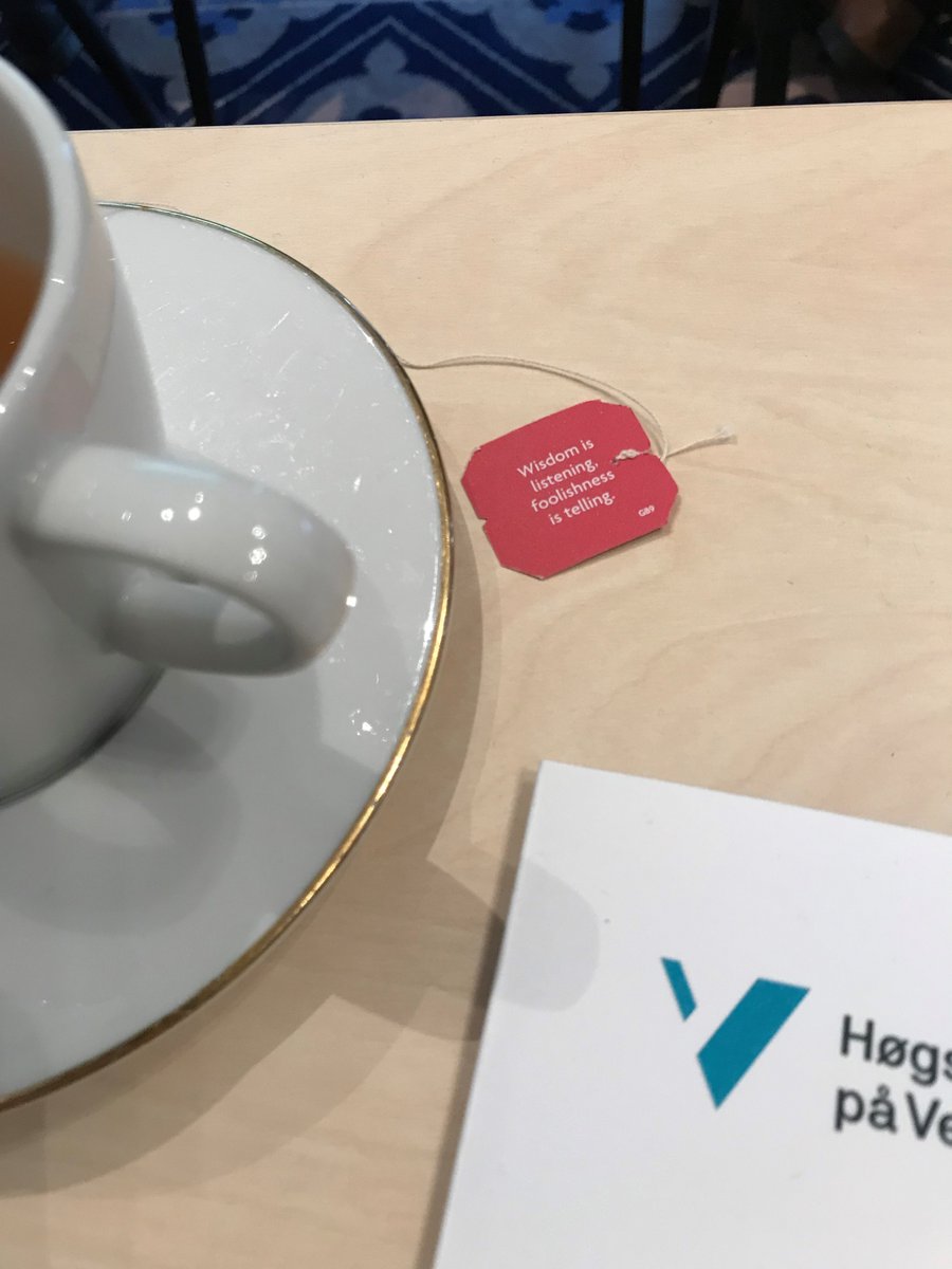 Good discussions on how the RESINNREG Phd-programme can foster candidates' skills and competences to be change agents. Followed by surprisingly on-point tea bag. #stakeholderinvolvement #dissemination #impact @hvl_no