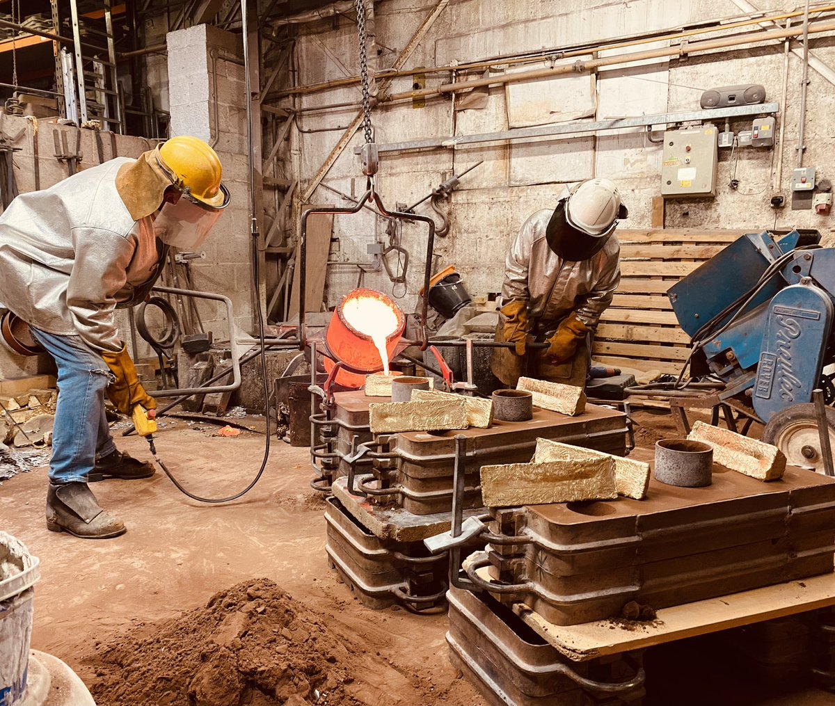 DYK we’re the sole remaining cast heater manuf. in England? Aluminium bronze melt today @ >1150 C.  With energy &amp; metal ingot costs higher than ever, we remain ultra competitive in the industrial heating element market. #soloheat #heaters #madeinengland