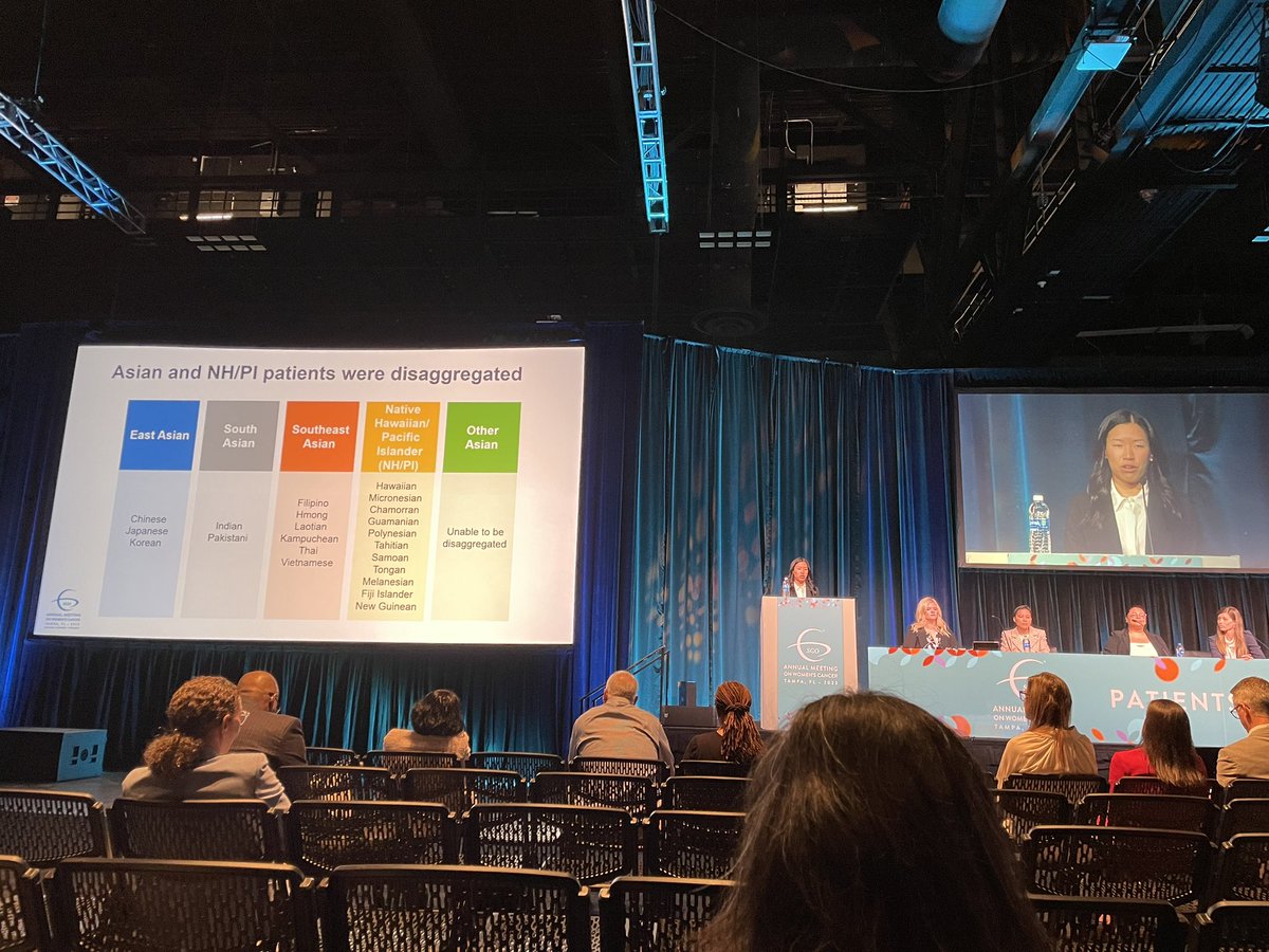 amarantac's tweet image. What a fascinating study by @sarahleemdmba on disaggregating AAPI in NCDB #sgo2023 #SGOMtg @SGO_org @nyulangone 1/4 patients couldn’t be disaggregated. Wish we could replicate in a robust database for the melting pot of Latinos