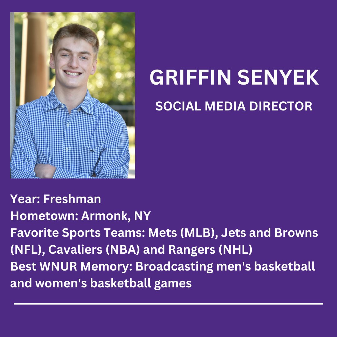WNURSports's tweet photo. @griffinsenyek and @JordanEisen will be the 2023-2024 social media directors!! https://t.co/Vi2yBTe5rv