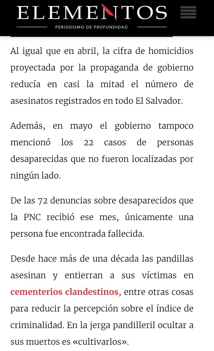 DesaparecidosSV's tweet photo. Cómo quién dice, las DESAPARICIONES no eran parte de la negociación, ocultando homicidios y desapariciones para hacer ver un país en paz. La negociación con pandillas es bomba de tiempo, ¿que pasa cuando el Gobierno no les cumple los acuerdos?. Juegan con la sangre del pueblo. https://t.co/TNhdh8QEJT