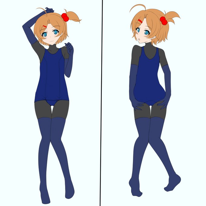 こっちを貼りたかった(*`ω` *)
ぴっちりスク水ちゃんの抱き枕風絵の下描きです。
3種類のスク水を描く予定です! 