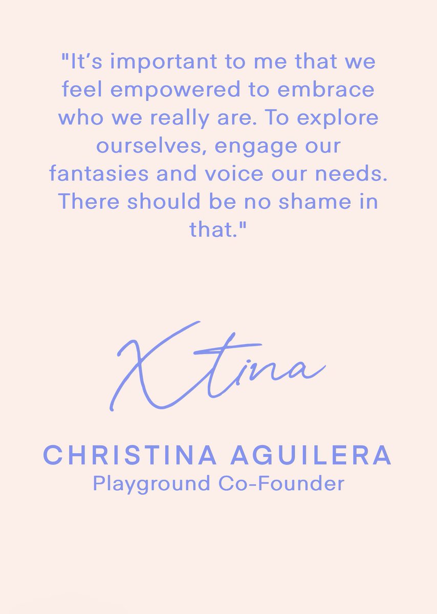 alroro90's tweet photo. New: @xtina with @playground4her #helloplayground
"...there should be no shame in that" https://t.co/tov9gYIdYN