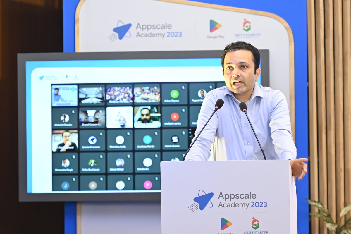 meitystartuphub's tweet photo. #AppScaleAcademy2023
Hon'ble Joint Secretary, MeitY, Shri Akash Tripathi unveiled the class of 2023 of Appscale Academy 2023.
#Poweryourgrowthstory #Classof100 #MSHPartner #MeitY #MeitYStartupHub #DIA
@GoI_MeitY @_DigitalIndia @GoogleDevsIN @GooglePlay https://t.co/SWKbEAayCp