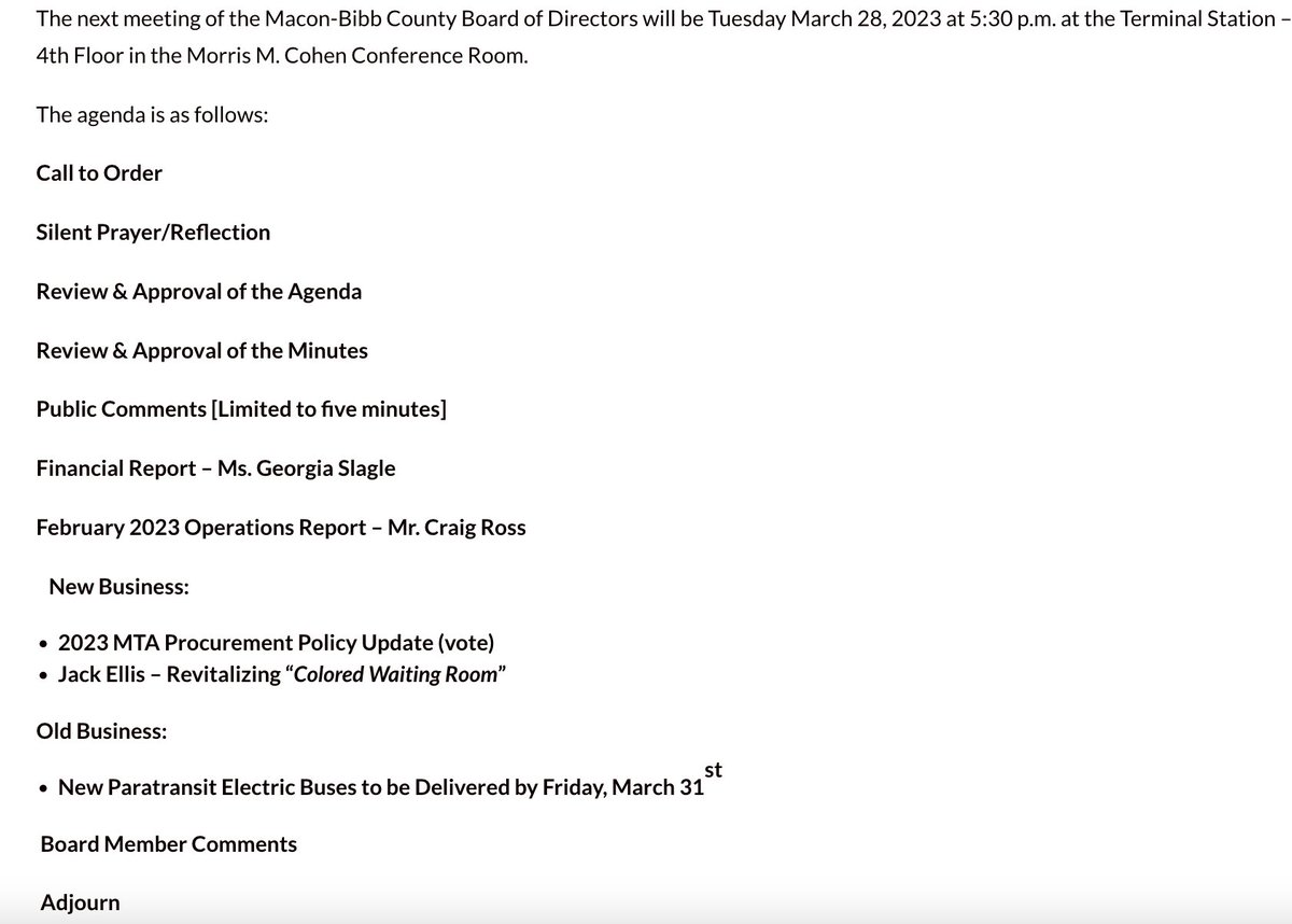 Laura Corley (@lauraecor) on Twitter photo .<a href="/MaconTransit/">Macon-Bibb County Transit Authority</a> board meets tonight. Former Macon Mayor <a href="/cjack_37/">C. Jack Ellis</a> is on the agenda for new business: "Revitalizing Colored Waiting Room." Here's a <a href="/liz_lines/">Liz Jarvis Fabian</a> article about the relic of segregation etched in stone at Terminal Station. macon-newsroom.com/7267/news/shou… .<a href="/MaconTransit/">Macon-Bibb County Transit Authority</a> board meets tonight. Former Macon Mayor <a href="/cjack_37/">C. Jack Ellis</a> is on the agenda for new business: "Revitalizing Colored Waiting Room." Here's a <a href="/liz_lines/">Liz Jarvis Fabian</a> article about the relic of segregation etched in stone at Terminal Station. macon-newsroom.com/7267/news/shou…