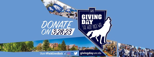 It’s Giving Day: The Wolf Pack Way– givingday.unr.edu

Support the University of Nevada, Reno, during its day of giving. You’ll be providing critical support for students and teachers on campus. 

#PackGivesBack #WolfPackWay #GivingDay