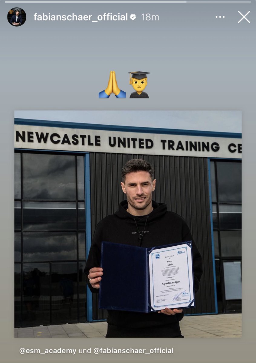 NUFC360's tweet photo. Congratulations to @fabianschaer who has passed his Masters Degree in
Sports Management.
#NUFC https://t.co/4pgmIGA04O