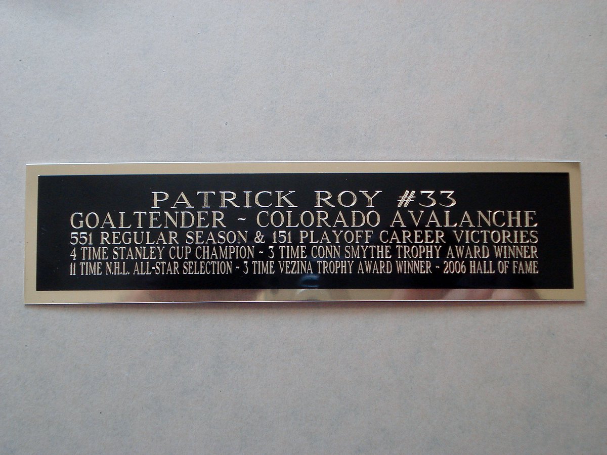 Time To Dress Up Those NHL Hockey Jerseys and Photos with museum quality engraved nameplates. Come and see all of your favorites at ebay.com/str/bobbyshang… #nhlhockey #signedjersey #signedmemorabilia #EngravedNamePlates