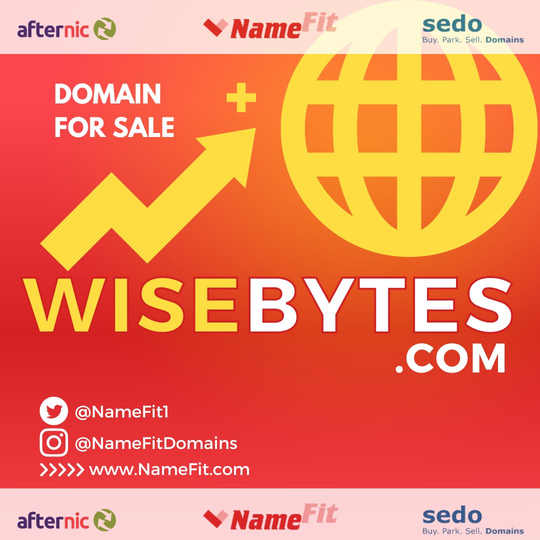 NFitSi's tweet photo. #WiseBytes is for sale at https://t.co/9BK2kXXiLw
Great #Domain for Analytics #business, marketing company or even Social Media Management😉
#ADS #SEO #socialmediamarketing #viral #tech #app #domains #domainname #domainnamesales #domainnameforsale #web3 #buy #NameFit #Marketing https://t.co/cZ5ybUdKGD