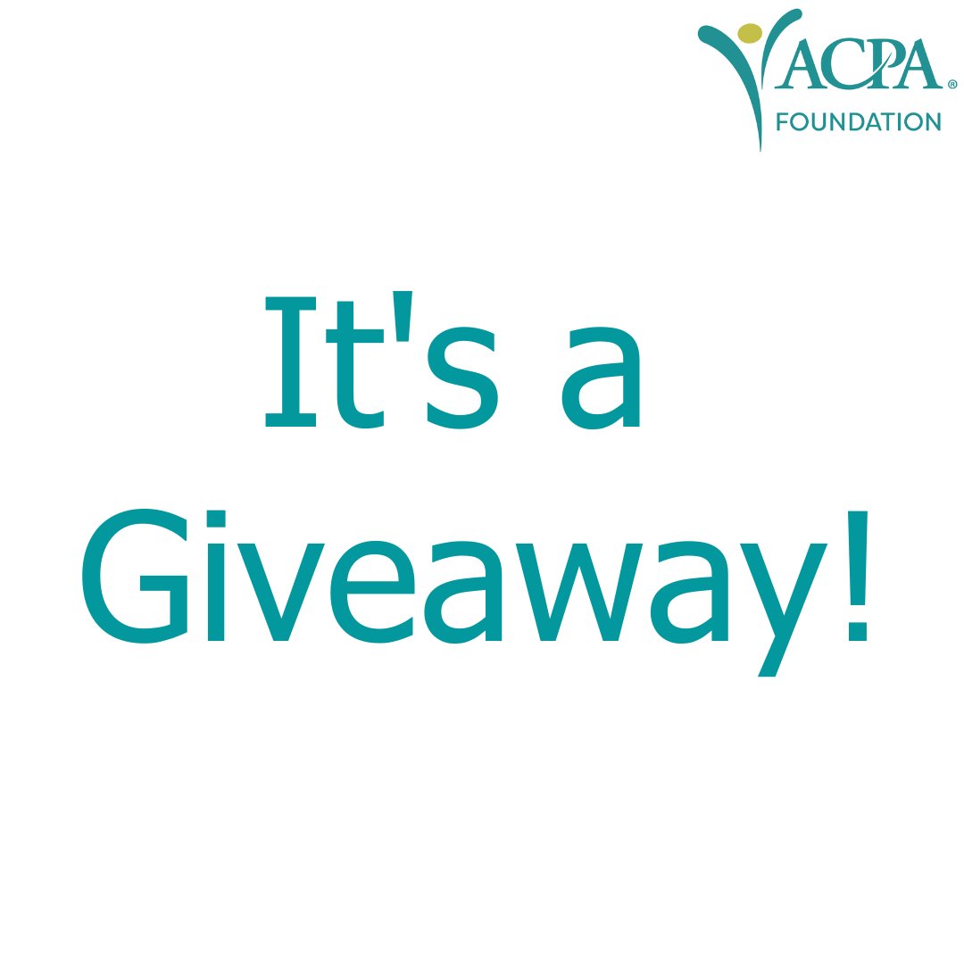 ACPAFoundation's tweet photo. Drum roll, please! Our third and final giveaway for the week is...
A COMPLIMENTARY REGISTRATION FOR #ACPA24 IN CHICAGO!
Visit the Foundation Table or visit https://t.co/ucZ8Vmsh82 to take your next step on the Path to 100!
#ACPAFoundation #ACPA23 #ACPA24 #PathTo100 https://t.co/0Vcn5YXryS
