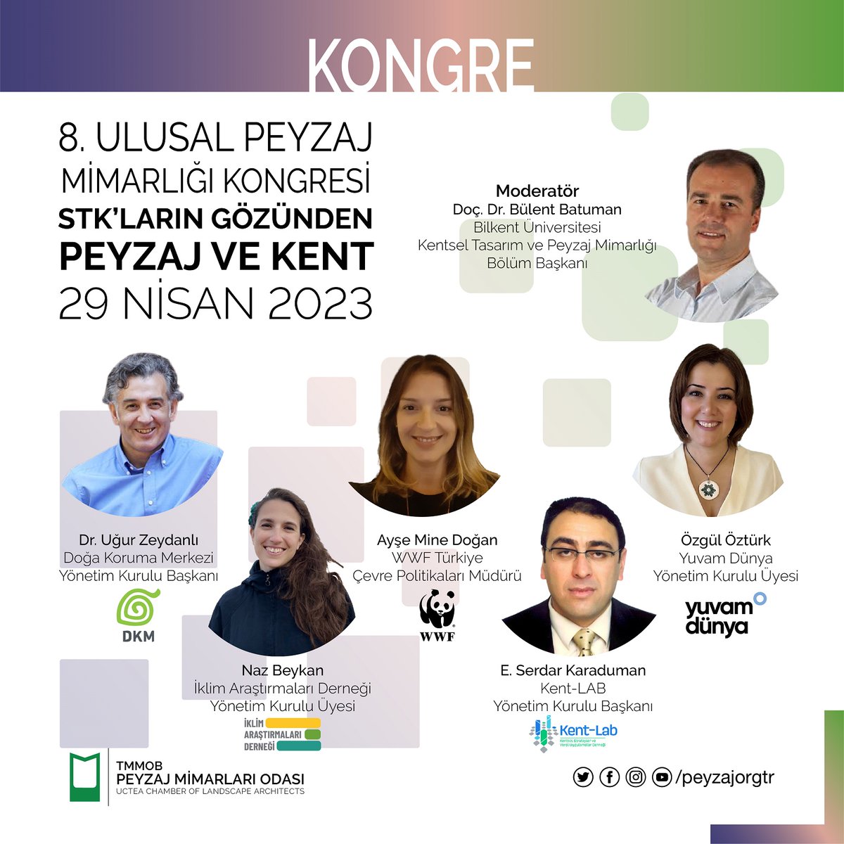 KONGRE |  STK ÖZEL OTURUMU

27-28-29 Nisan 2023 tarihlerinde gerçekleştirilecek olan 8. Ulusal Peyzaj Mimarlığı Kongresi’nin üçüncü ve son gününde planlanan “STK’ların Gözünden Peyzaj ve Kent” başlıklı özel oturumu gerçekleştirilecektir.

peyzaj.org.tr/genel/bizden_d…