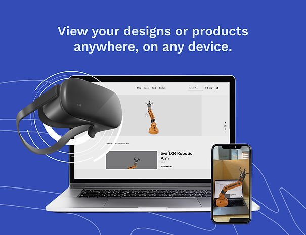 DevsOnWix's tweet photo. 🚀📈 Boost your e-commerce sales and conversions with @swiftxr_io, the app built by community member Hammed Arrow that allows you to easily add 3D, AR, and VR views to products on your Wix site.

Learn more → https://t.co/6zKJp8rceq https://t.co/rsgnzQ28cL