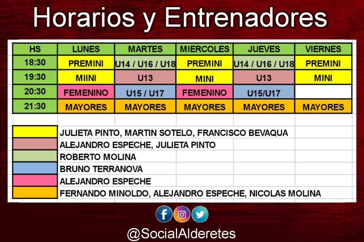SocialAlderetes's tweet photo. #Horarios 

Te dejamos nuestros horarios, por consultas por mensaje privado. 

#VamosAlderetes #SumateAlGrana https://t.co/KgQbxDrNmJ