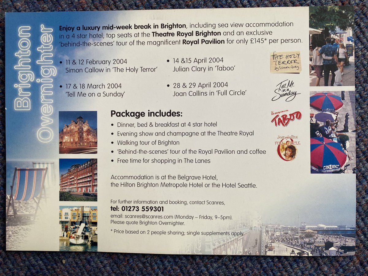 RPMTpress's tweet photo. Clearing out the office and came across this flyer from 2004! What a weekend on offer. Does anyone remember the shows? @TheatreRoyalBTN https://t.co/BrPAIlwdrS