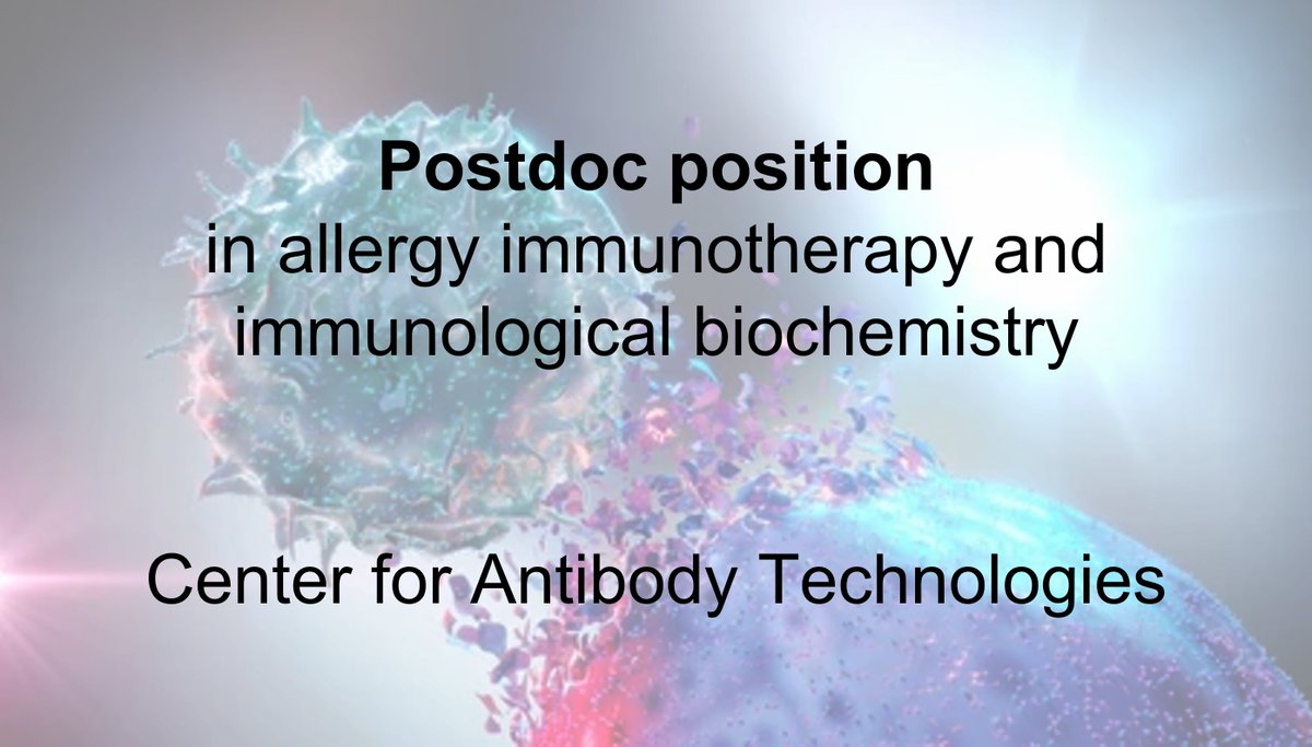 I am seeking a curious, talented, and motivated postdoc researcher in #immunology who wants to join @DTUbioengineer to work on an exciting allergy immunotherapy project. Applications close 15th of April! efzu.fa.em2.oraclecloud.com/hcmUI/Candidat…