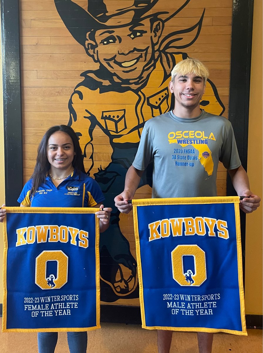Kowboys Athletics (@kowboyathletics) on Twitter photo Congratulations Kealonie Vega & Cooper Haase our @KowboysAthletics Male & Female Student-Athletes-of-the-Year for Winter Sports! Both are national ranked #FHSAA state Champions. Kealonie will compete at Gannon Univ & Cooper at West Point next fall! <a href="/osvarsity/">Sentinel Varsity</a> <a href="/osceolasports/">News-Gazette Sports</a> Congratulations Kealonie Vega & Cooper Haase our @KowboysAthletics Male & Female Student-Athletes-of-the-Year for Winter Sports! Both are national ranked #FHSAA state Champions. Kealonie will compete at Gannon Univ & Cooper at West Point next fall! <a href="/osvarsity/">Sentinel Varsity</a> <a href="/osceolasports/">News-Gazette Sports</a>