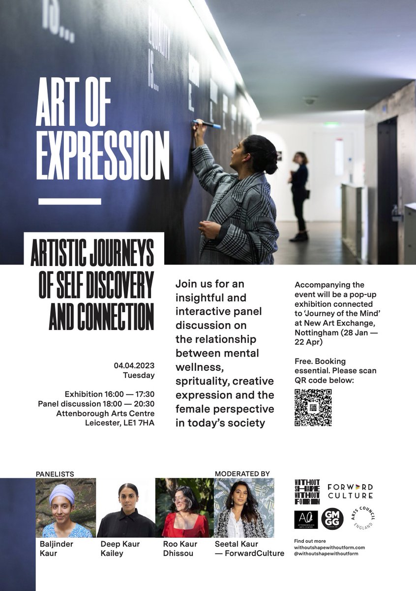 ForwardCulture (@forwardculture_) on Twitter photo We're very excited to be hosting a pop-up exhibition and panel discussion with 3 incredible #brownwomen on Tues 4th April at <a href="/AttenboroughAC/">Attenborough Arts Centre</a>! 🙇🏽♀️🙏🏽
Details below, please share the info and book here: attenborougharts.com/whats-on/art-o… We're very excited to be hosting a pop-up exhibition and panel discussion with 3 incredible #brownwomen on Tues 4th April at <a href="/AttenboroughAC/">Attenborough Arts Centre</a>! 🙇🏽♀️🙏🏽
Details below, please share the info and book here: attenborougharts.com/whats-on/art-o…