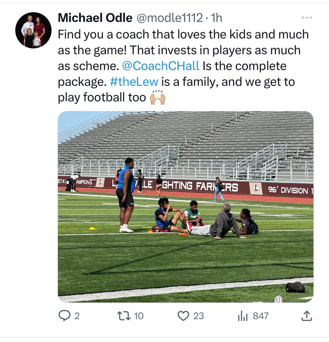 Nike1344's tweet photo. The most committed Coach I know(that’s my boy) https://t.co/JkksdaALwq